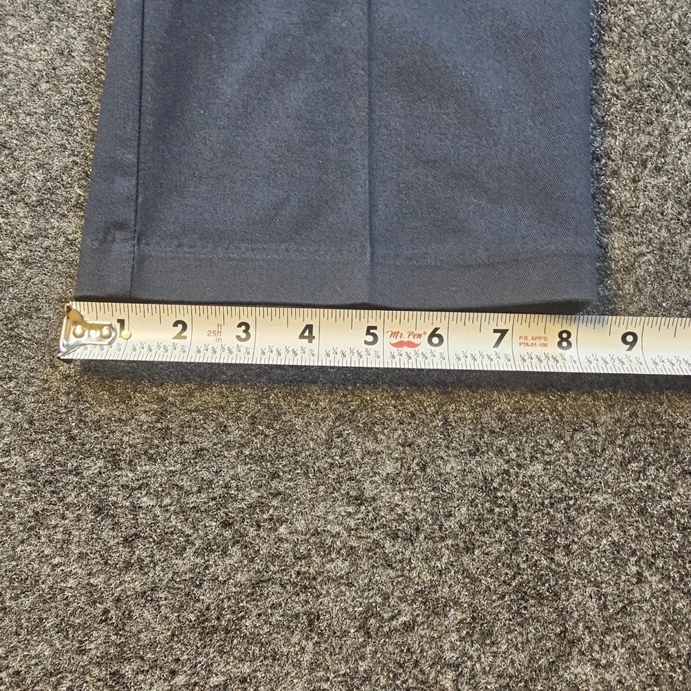 Haggar Wrinkle Free Performance Khaki Pants 40x32(29) Dark Navy Straight Comfort